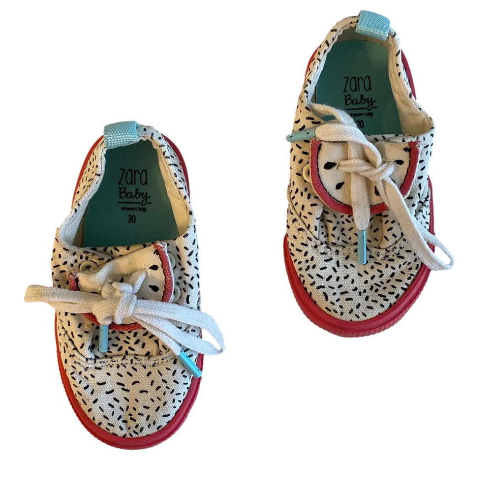 Zara baby “watermelon” print sneakers LITTLE FRUIT PLIMSOLLS